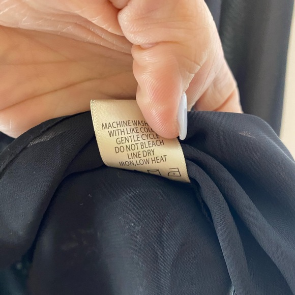 Max Studio Ruffle Trim Tie Waist Blouse - Picture 9 of 10